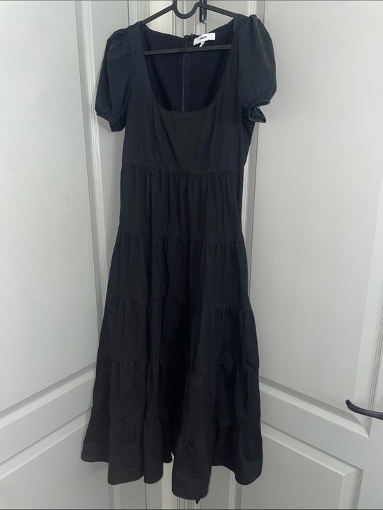 Likely Dresses & Skirts - Likely- Black Puff-Sleeve Tiered Dress